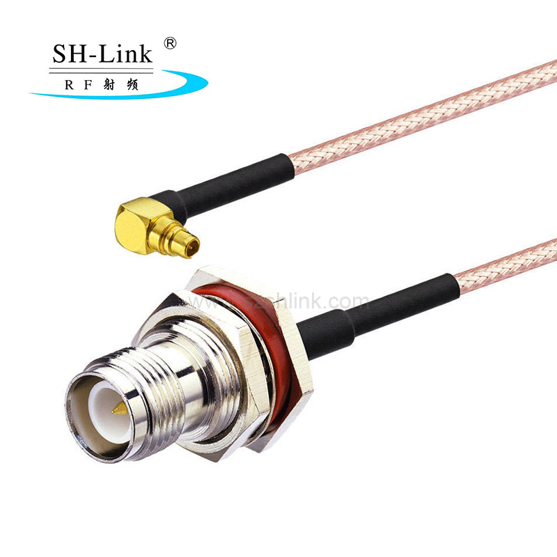 IP67 waterproof TNC female to MMCX Right angle male RG316 coaxial cable